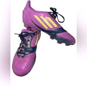 Adidas F 5 Soccer Cleats Purple Yellow Shoes US 5  Male UK 4.5 Futbal